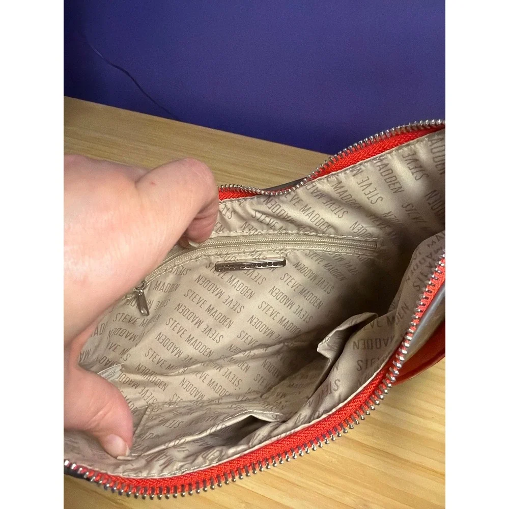 Steve Madden SM Monogram Shoulder Bag Red Trim Star Pouch‎ Y2K